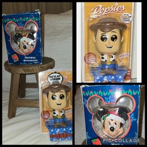Disney Popsies Woody and Mickey Holiday Set - Brown and Black